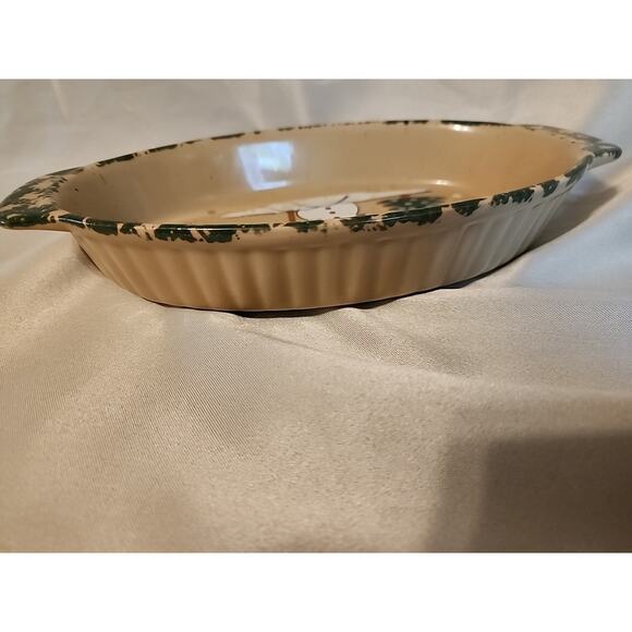 Country Snowman Stoneware Oval Casserole Dish Set Of 2 6” & 10” No Box - Picture 4 of 12